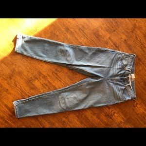 Everlane High Rise Skinny Ankle Jeans Light Wash